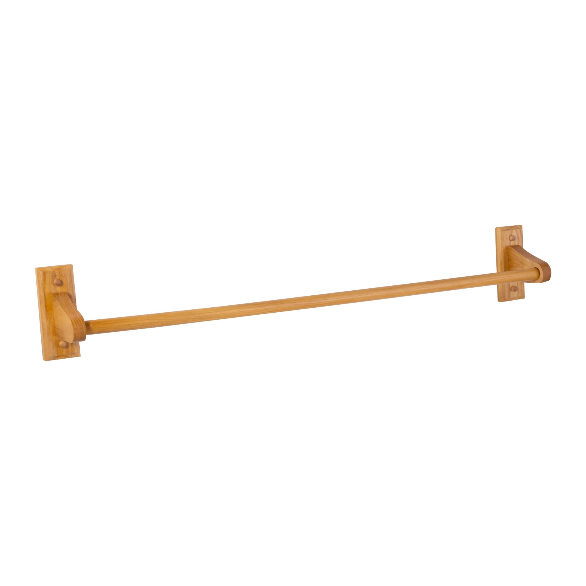 Dalton 4-Piece Bathroom Accessory Set, Honey Oak, Includes Towel Bar, Towel Ring, Toilet Paper Holder, and Robe Hook – Design House, 561258