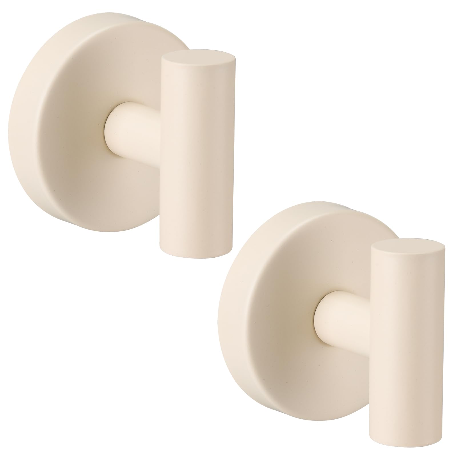 Suction Cup Hooks for Shower - Bathroom Reusable Hooks for Towels, Robes & Loofah - No-Drill Mounting on Kitchen,Walls,Metal,Glass,Mirrors,Tile & Smooth Non-Porous Surfaces (4, Brushed Nickel)