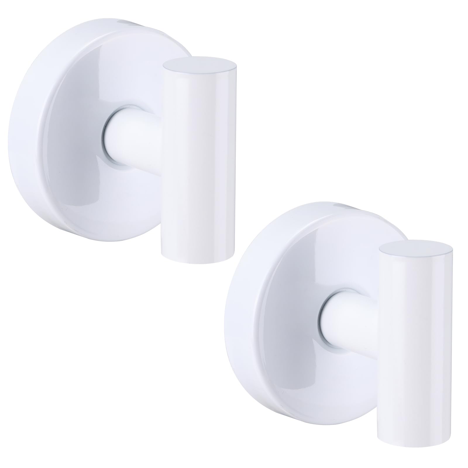 Suction Cup Hooks for Shower - Bathroom Reusable Hooks for Towels, Robes & Loofah - No-Drill Mounting on Kitchen,Walls,Metal,Glass,Mirrors,Tile & Smooth Non-Porous Surfaces (4, Brushed Nickel)