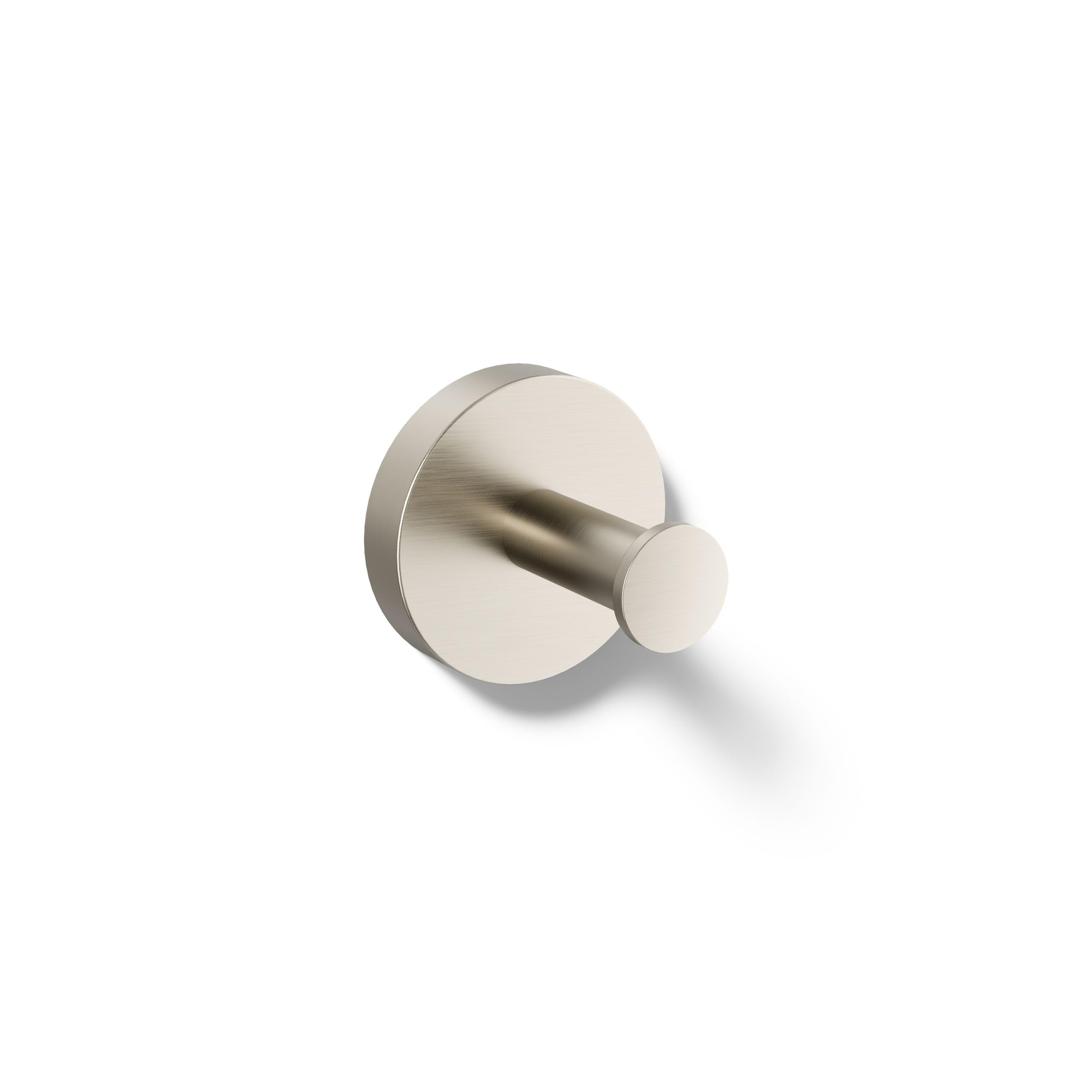 Kohler K-27290-BN Elate Robe Hook, Minimalist Design, Premium Durable Metal, Corrosion Resistant, Vibrant Brushed Nickel
