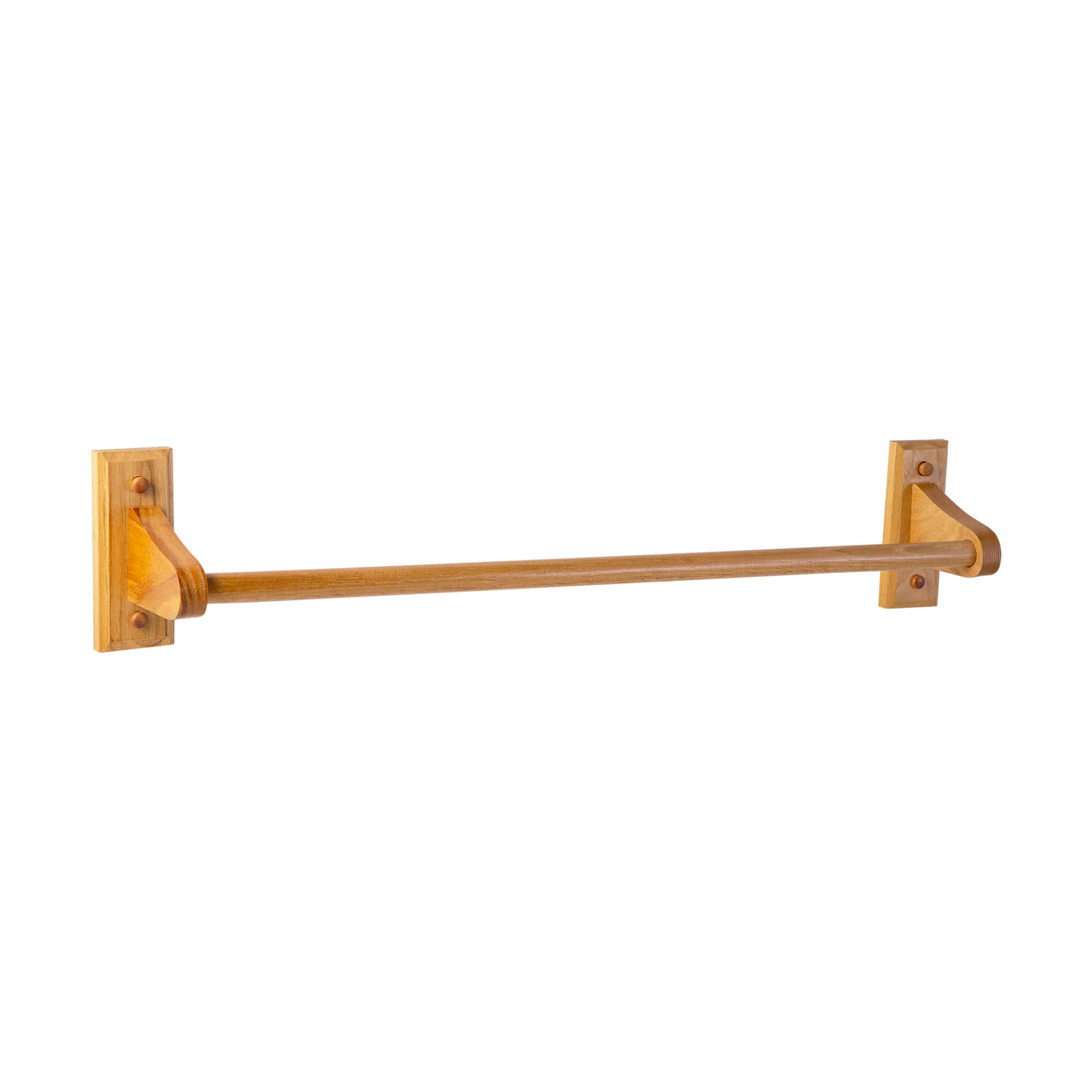 Dalton 4-Piece Bathroom Accessory Set, Honey Oak, Includes Towel Bar, Towel Ring, Toilet Paper Holder, and Robe Hook – Design House, 561258