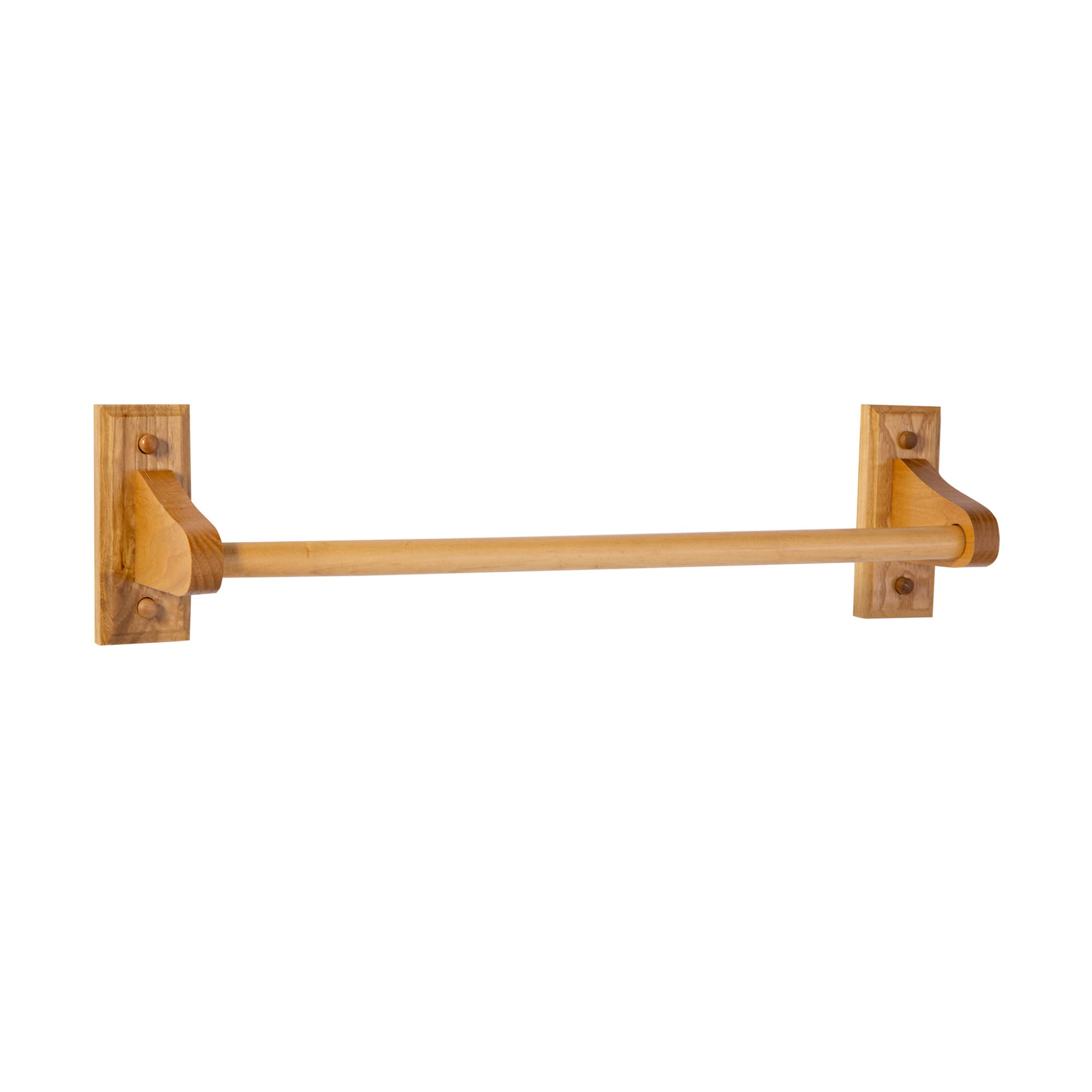 Dalton 4-Piece Bathroom Accessory Set, Honey Oak, Includes Towel Bar, Towel Ring, Toilet Paper Holder, and Robe Hook – Design House, 561258