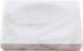 White Soap Dish Tray Marble Soap Holder Trinket Plate for Bathroom Sink Kitchen Countertop Bedroom Vanity Bathroom Accessory Rectangular