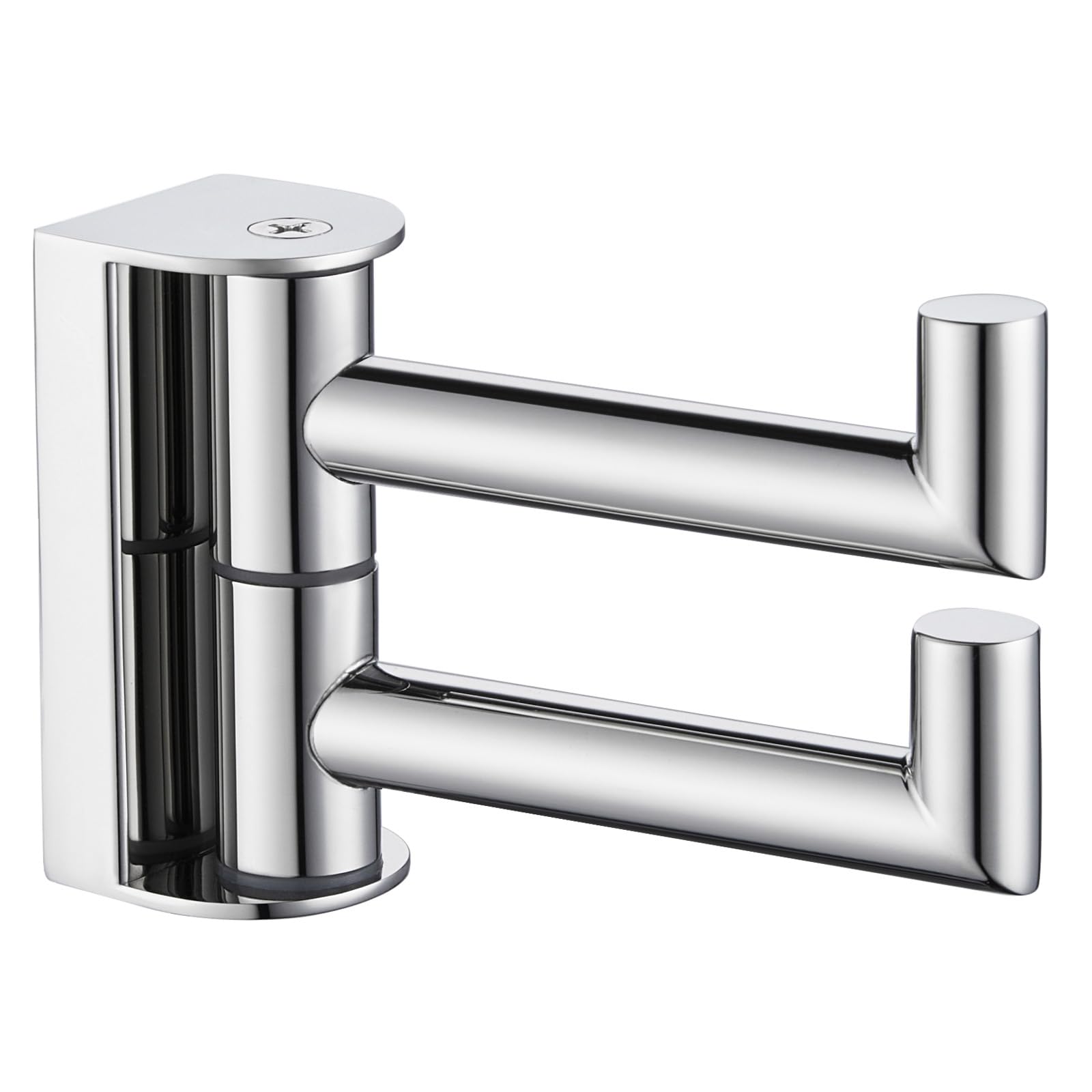 Angle Simple Swivel Towel Double Hook 2 Pack, Brushed Nickel 304 Stainless Steel Bathroom Robe Hook