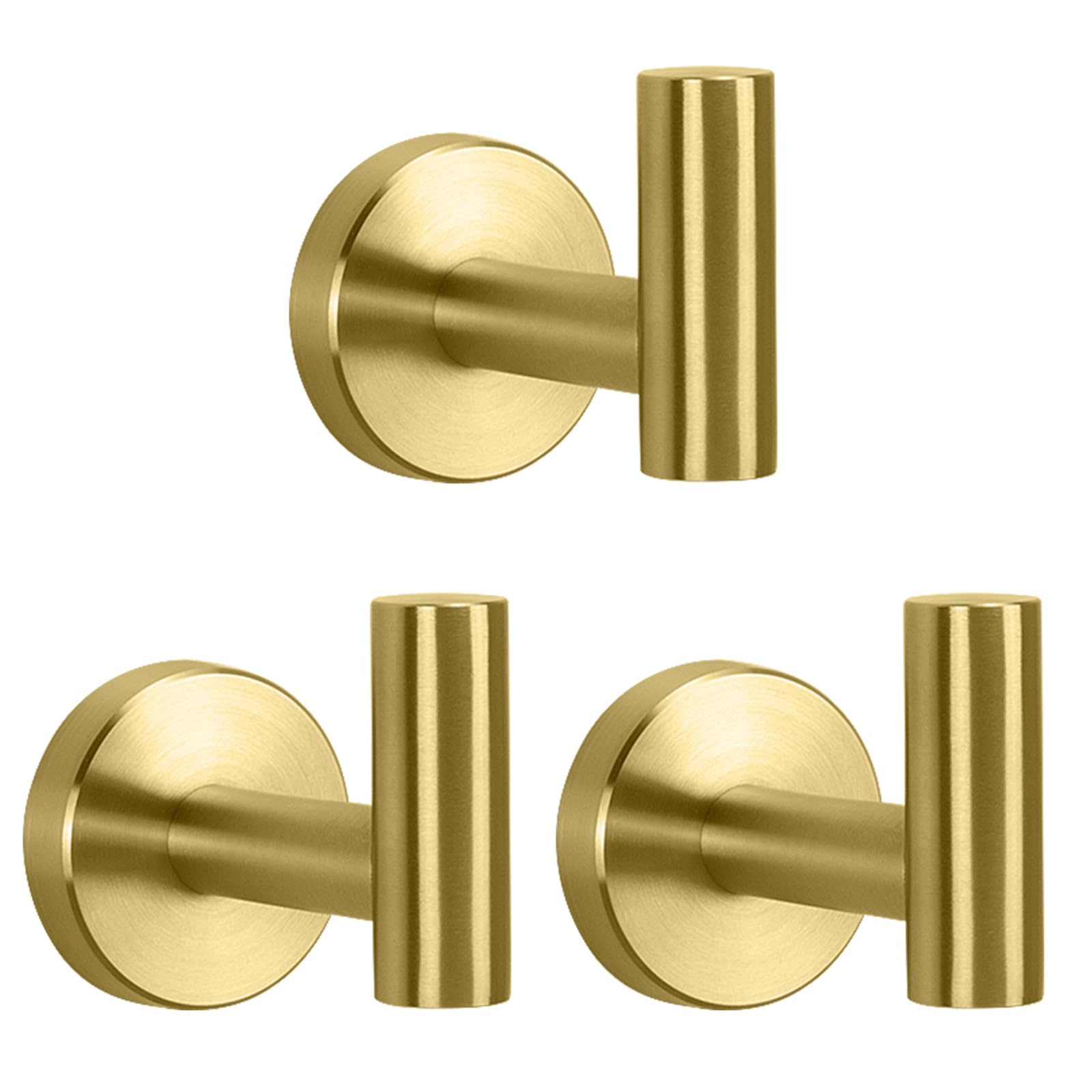 NearMoon Bath Towel Hooks- SUS 304 Stainless Steel Robe Hook Holder, Heavy Duty Coat Hook for Bathroom Livingroom Hotel Kitchen Garage, Wall Mounted (Chrome Finish, 8 Pack)