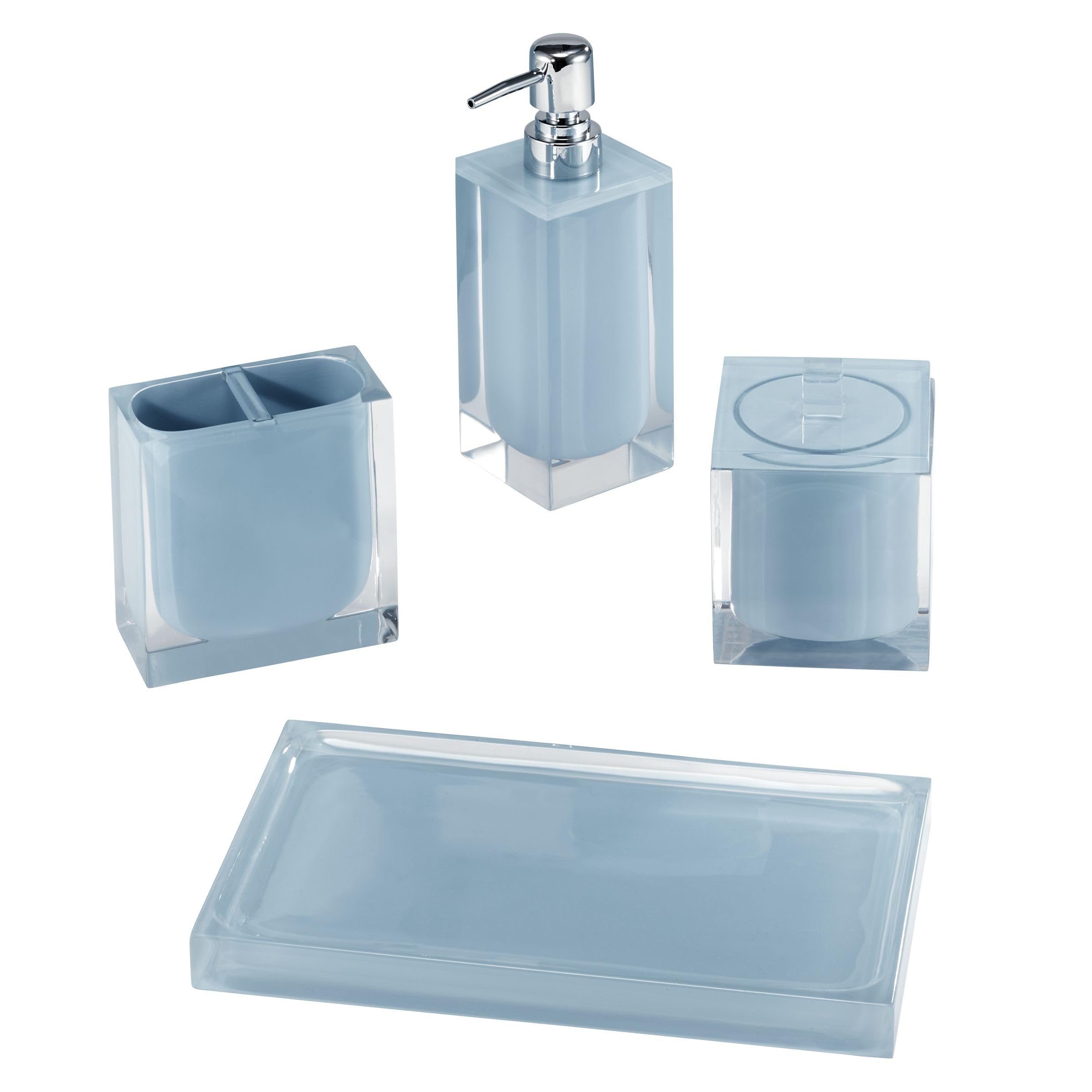 Izod - Soap Dish, Sleek Resin Countertop Accessories, Dorm Room Essentials, Modern Home Decor (Marina Collection, White)