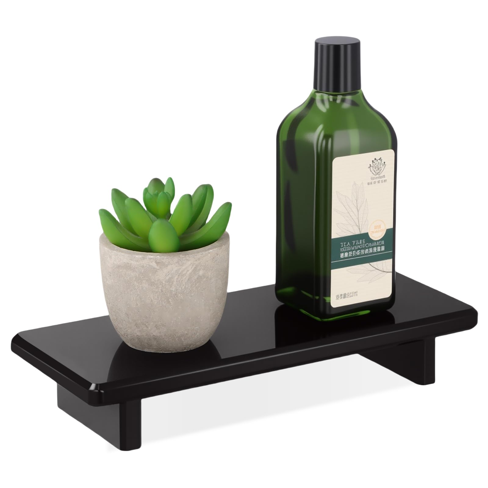 2 Pack Acrylic Soap Dish Tray 9"×5.9"×1.5" – Clear Waterproof Counter-top Organizer for Bathroom, Kitchen, Vanity, Soap, Plants, Candles (Large)