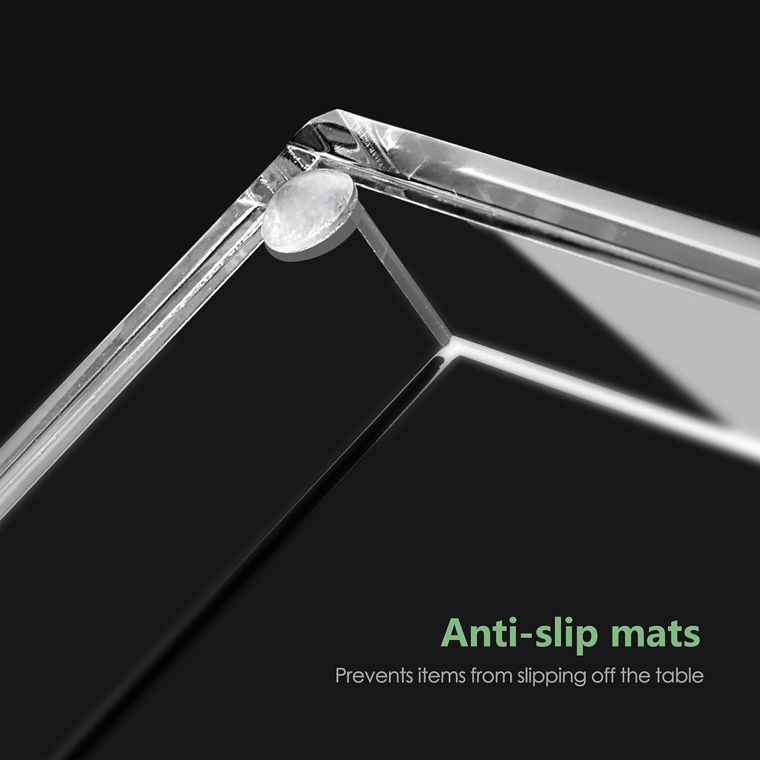 DINGHUO Bathroom Vanity Perfume Tray Acrylic Rectangle Soap Holder for Countertop, Clear Kitchen Sink Organizer for Candle, Jewelry, Keys - 1 Pack