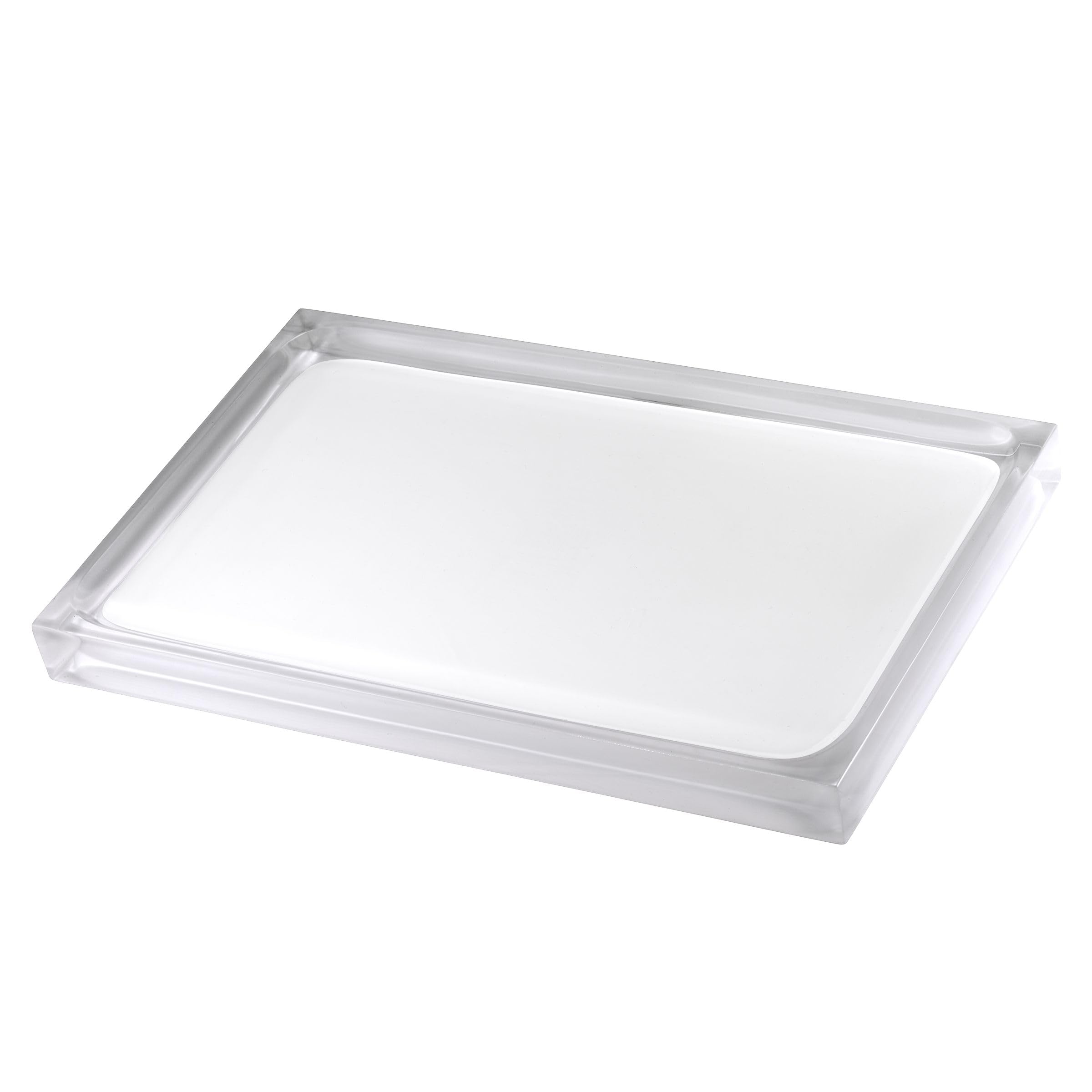 Izod - Soap Dish, Sleek Resin Countertop Accessories, Dorm Room Essentials, Modern Home Decor (Marina Collection, White)