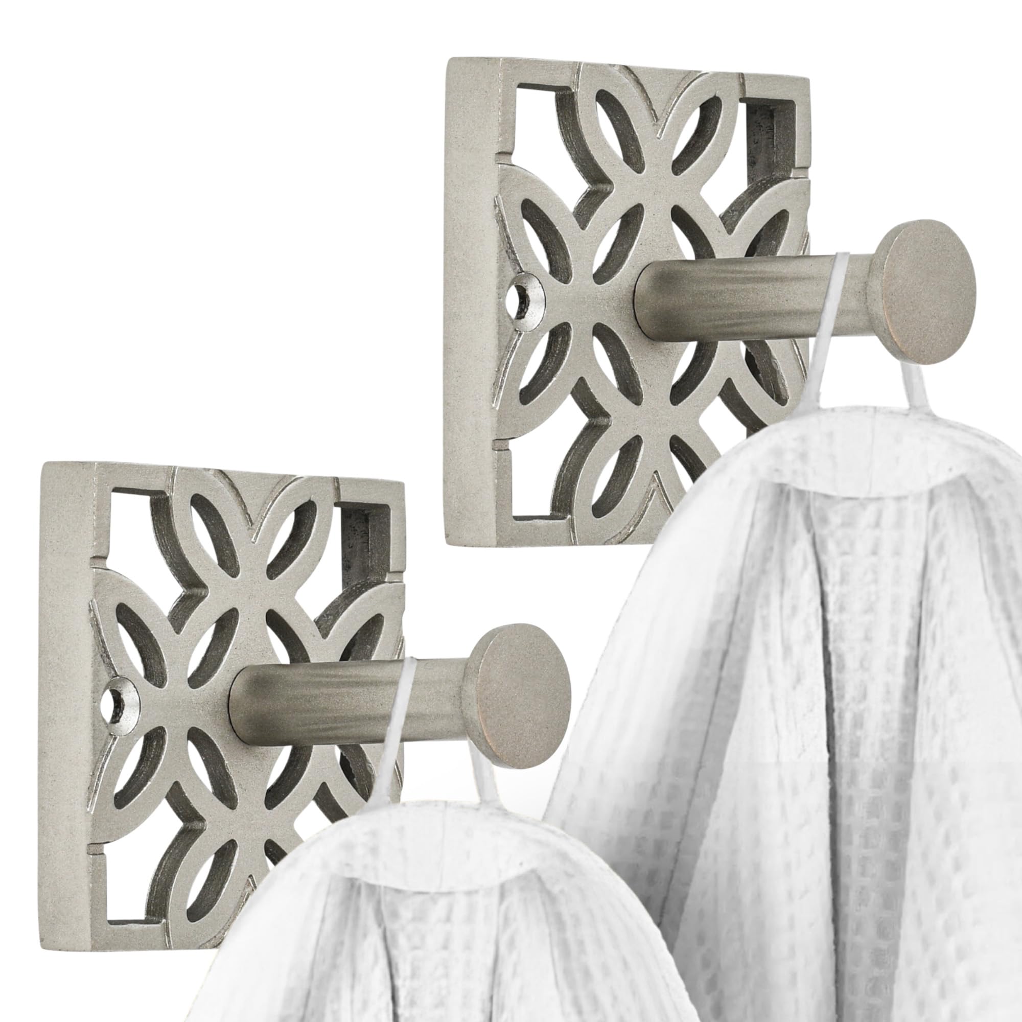 Autumn Alley Black Bathroom Towel Hook Robe Hook Wall Mounted - Wall Hooks for Towel, Robe, Coat, and Door Hooks for Bathroom Rustproof Modern Unique Style, 4 Pack