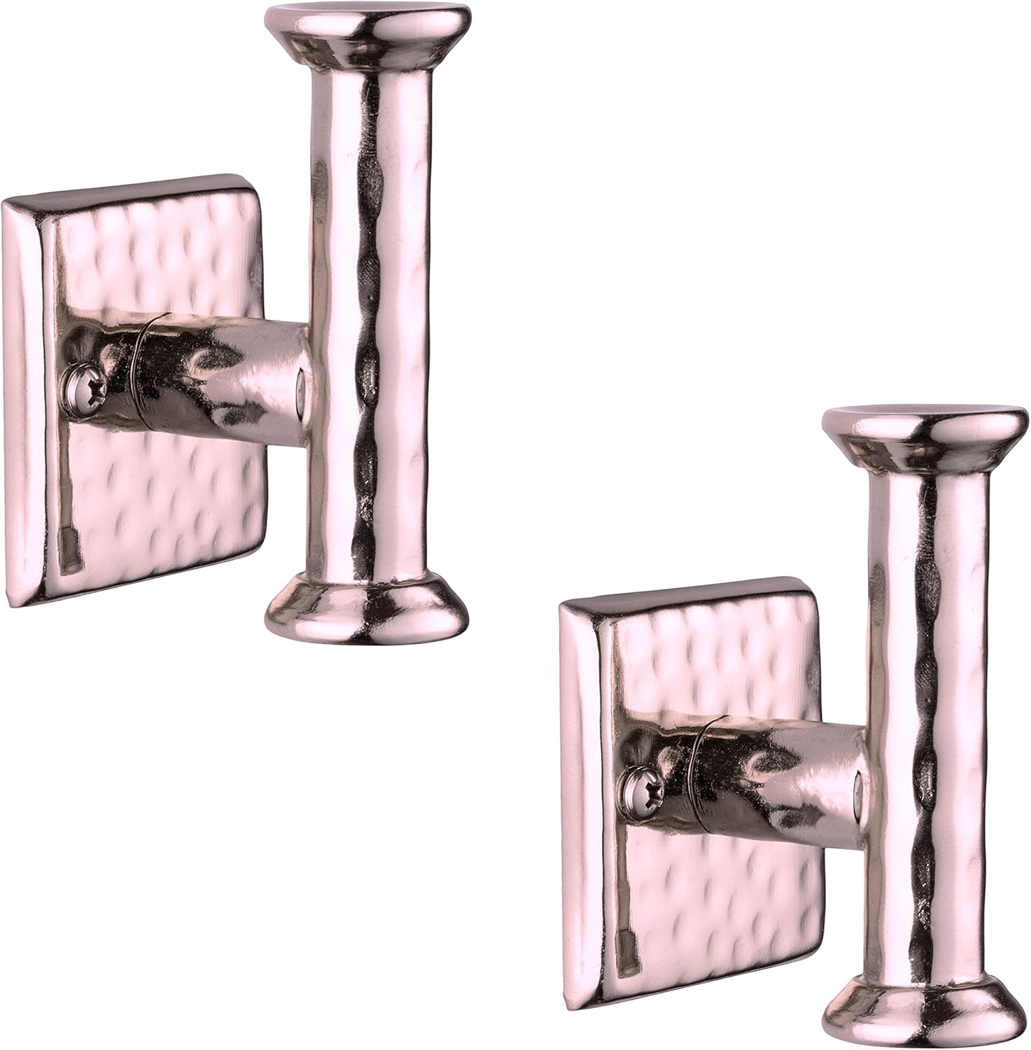 Monarch Abode Towel Hooks for Bathrooms – 2 Pack 3-inch Hand Hammered Metal Matte Black Hook, Wall Mounted Bathroom Hooks for Towels, Support up to 11 lbs Bath Robe Hook, Towel Hanger for Bathroom