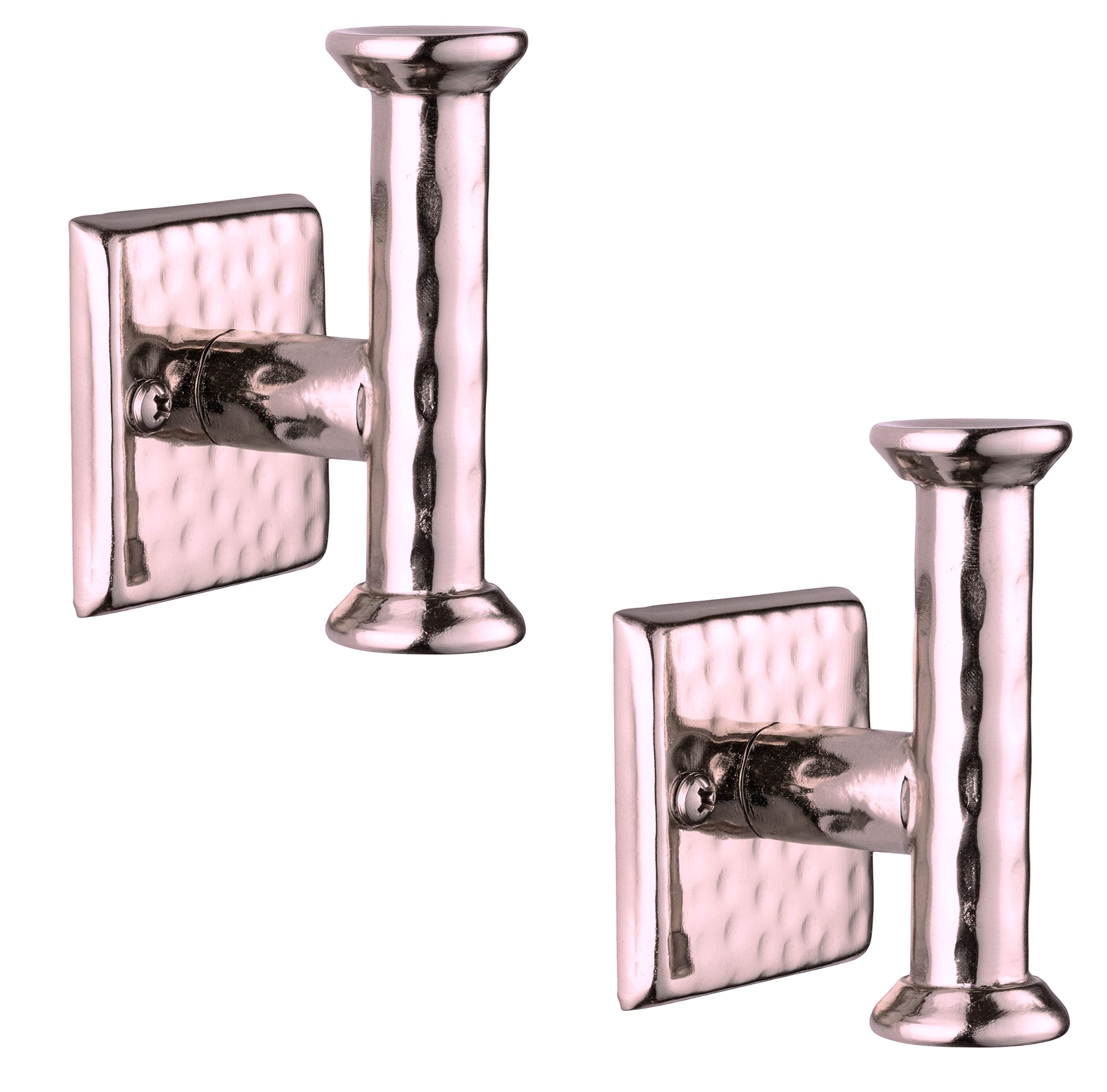 Monarch Abode Towel Hooks for Bathrooms – 2 Pack 3-inch Hand Hammered Metal Matte Black Hook, Wall Mounted Bathroom Hooks for Towels, Support up to 11 lbs Bath Robe Hook, Towel Hanger for Bathroom