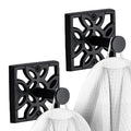 Autumn Alley Black Bathroom Towel Hook Robe Hook Wall Mounted - Wall Hooks for Towel, Robe, Coat, and Door Hooks for Bathroom Rustproof Modern Unique Style, 4 Pack