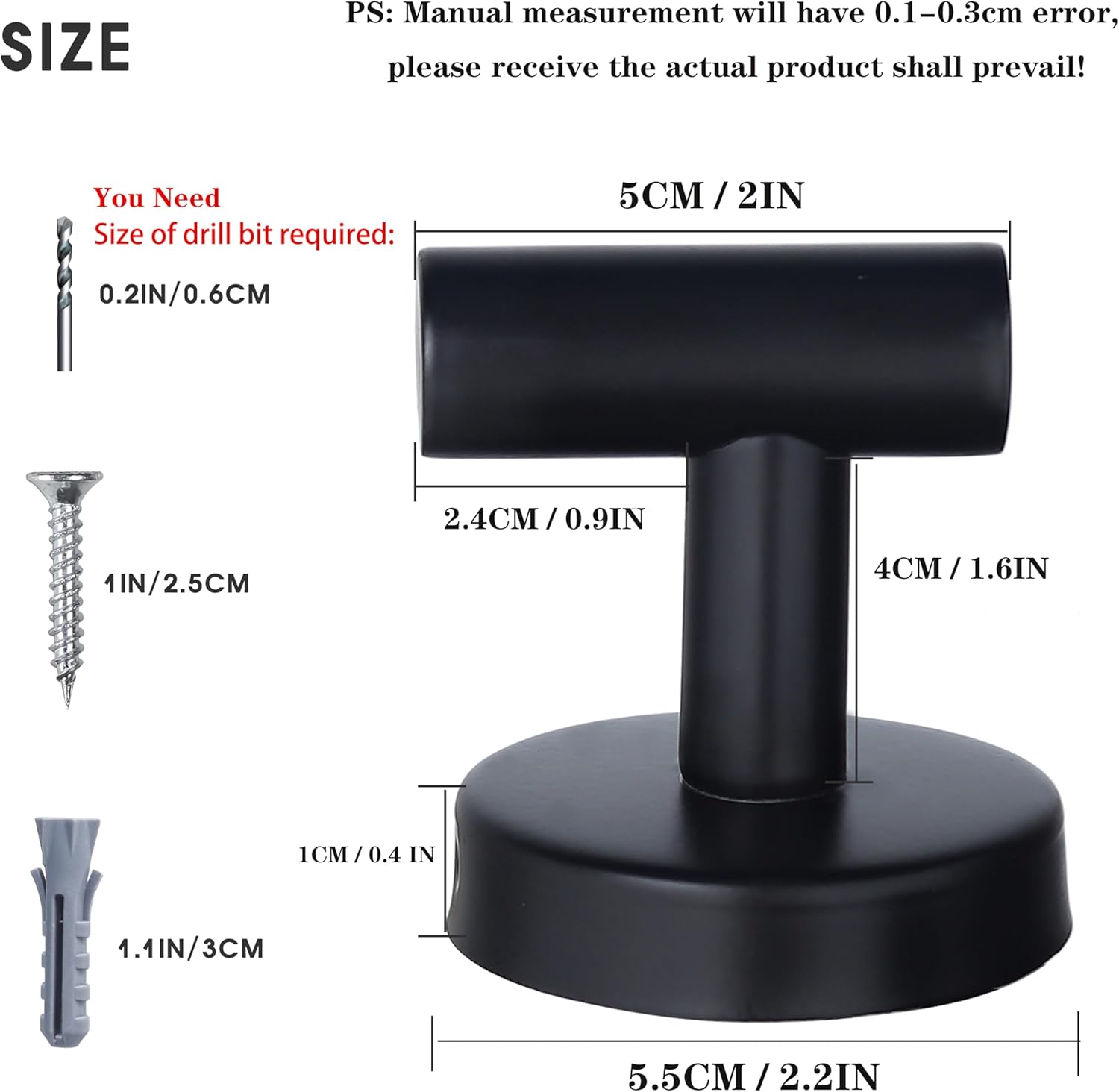 Bathroom Robe Towel Hooks Coat Matte Black Wall Hook Stainless Steel Heavy Duty Door Hanger Towel Robe Clothes Cabinet Closet Sponges Hook for Bathroom Bedroom Kitchen Hotel Pool 16 Packs