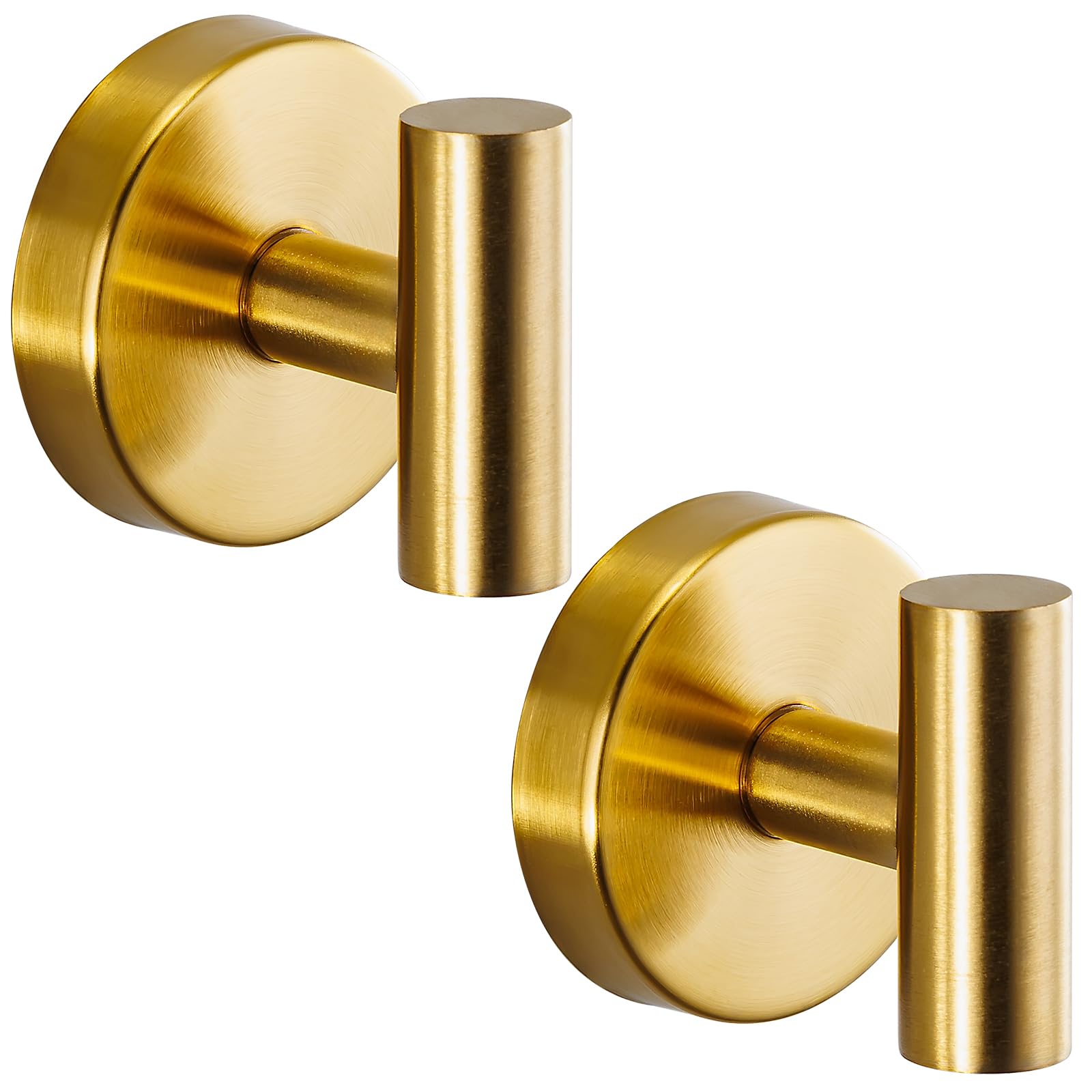 Suction Cup Hooks for Shower - Bathroom Reusable Hooks for Towels, Robes & Loofah - No-Drill Mounting on Kitchen,Walls,Metal,Glass,Mirrors,Tile & Smooth Non-Porous Surfaces (4, Brushed Nickel)