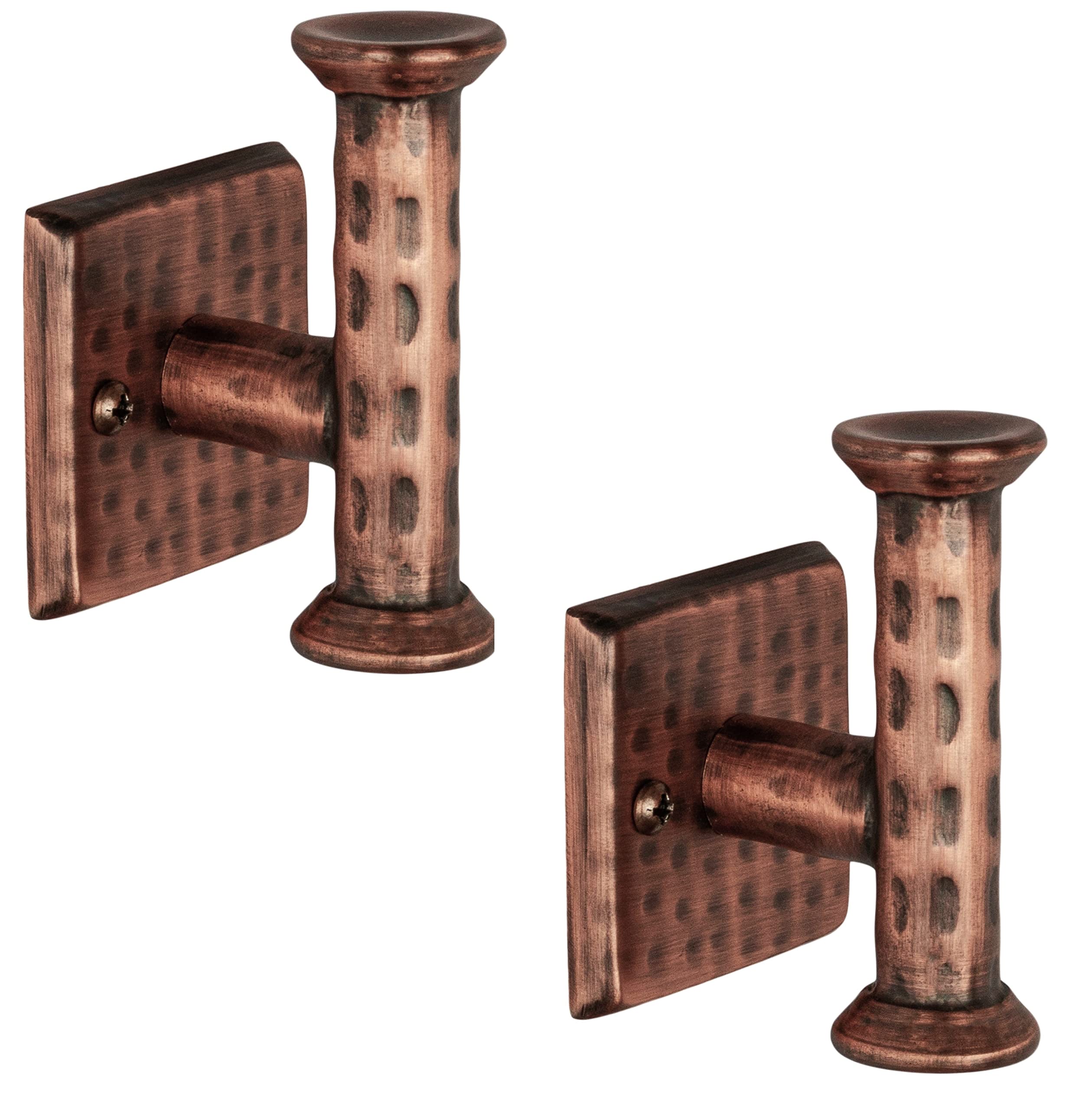 Monarch Abode Towel Hooks for Bathrooms – 2 Pack 3-inch Hand Hammered Metal Matte Black Hook, Wall Mounted Bathroom Hooks for Towels, Support up to 11 lbs Bath Robe Hook, Towel Hanger for Bathroom