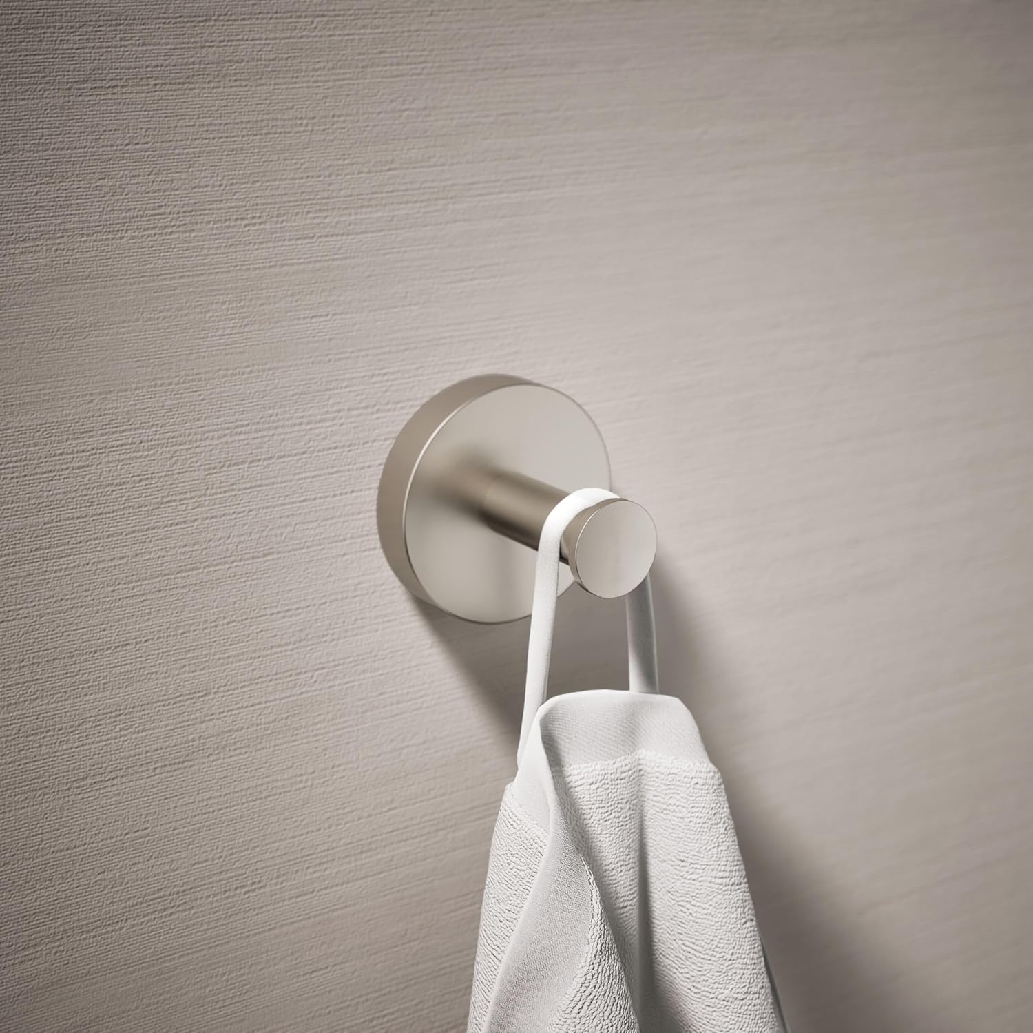 Kohler K-27290-BN Elate Robe Hook, Minimalist Design, Premium Durable Metal, Corrosion Resistant, Vibrant Brushed Nickel