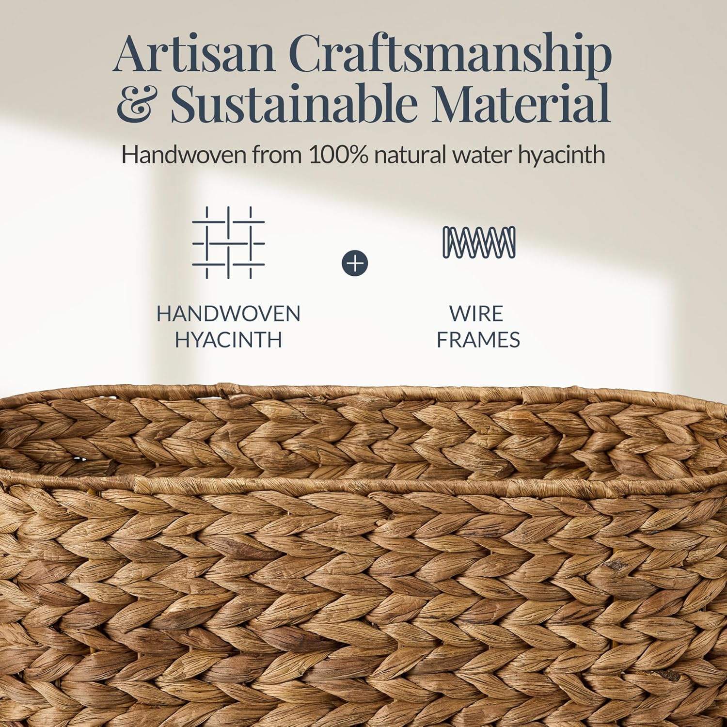 Best Choice Products 6PC Bathroom Accessories Set, Vanity Trays, qtip Canister, Square Tissue Box Cover, Small Wicker Trash Can, Toilet Paper Basket, Storage Organizer, Water Hyacinth - Chestnut